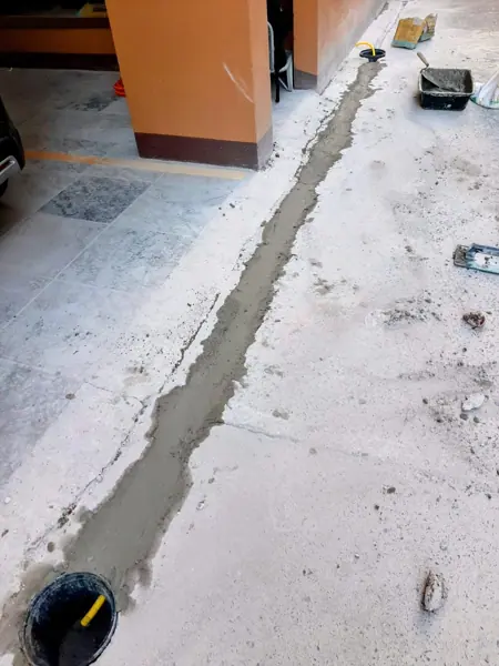 Recomposição do caminho no piso